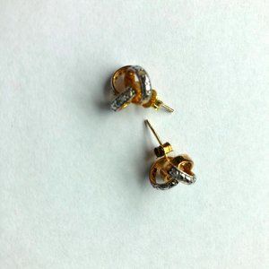 Macy's silver and gold plated earings